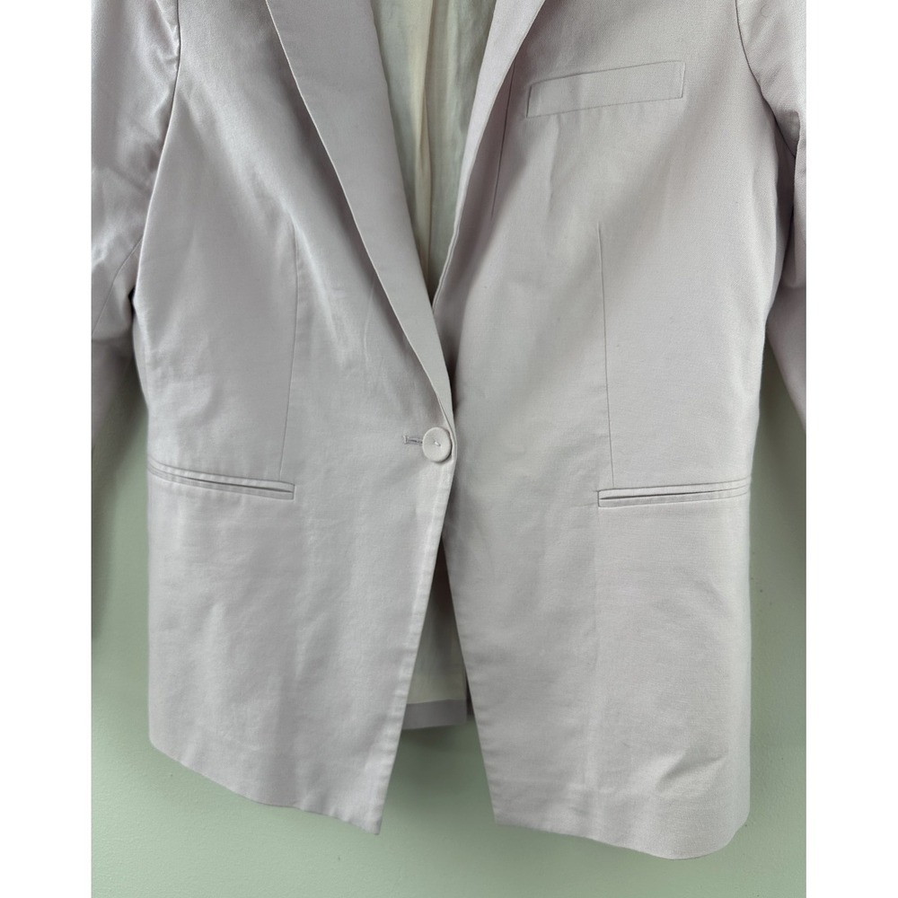 Rebecca Taylor Tailored Blazer Jacket Cotton Stretch Career Office Womens Size 8 - Picture 8 of 16